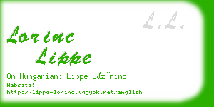 lorinc lippe business card